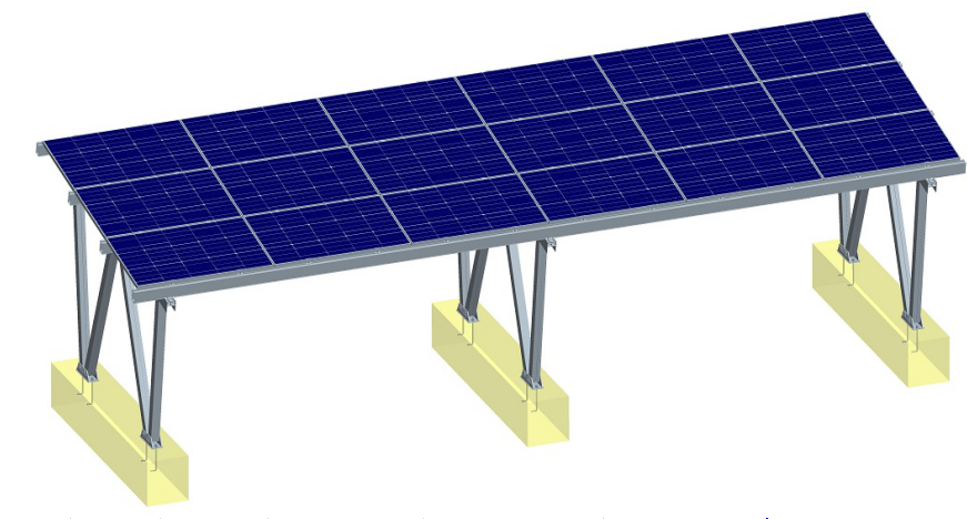 Xiamen Photons Solar Technology Co., Ltd. - Montagesysteme - Carport Mounting Carport mounting structure - Art. 7009