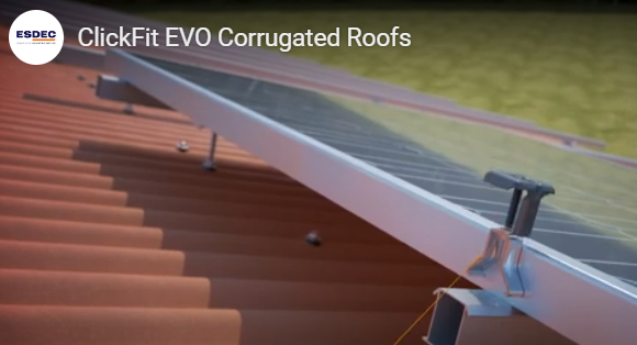 Esdec B.V. - Montagesysteme - ClickFit EVO Corrugated Roof ClickFit EVO Corrugated Roof - Art. 10034