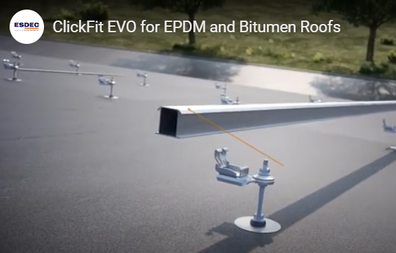 Esdec B.V. - Montagesysteme - ClickFit EVO EPDM and Bitumen ClickFit EVO EPDM and Bitumen - Art. 10036