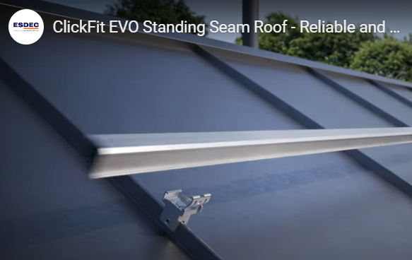 Esdec B.V. - Montagesysteme - ClickFit EVO Standing Seam Roof ClickFit EVO Standing Seam Roof - Art. 10035