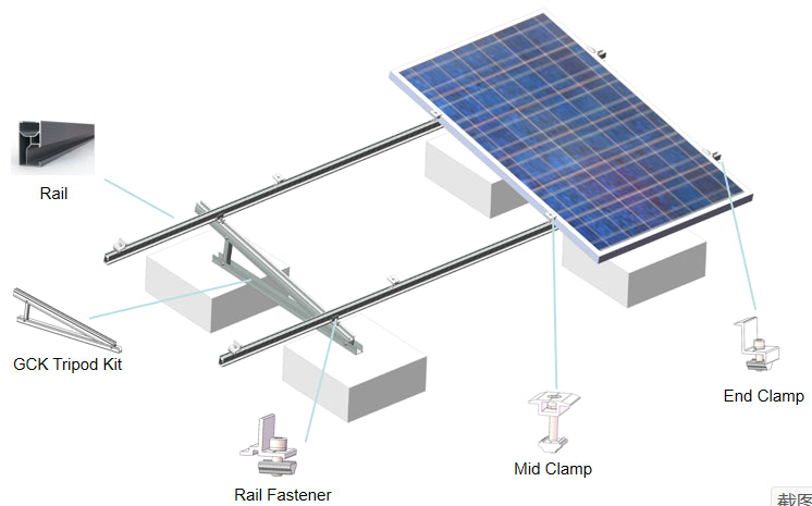 Xiamen 9Sun Solar Technology Co., Ltd. - Montagesysteme - Concrete Roof Mounting System Concrete Roof Mounting System - Art. 8456