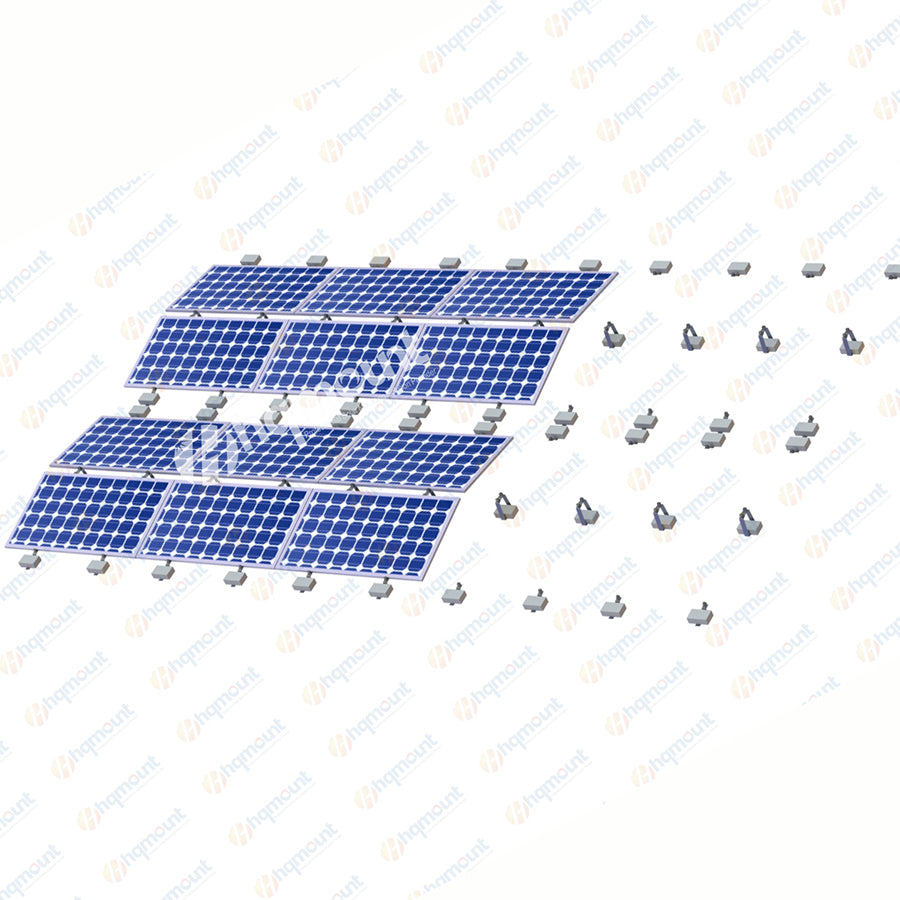 Xiamen HQ Mount Tech Co., Ltd - Montagesysteme - Concrete Rooftop Solar Ballasted System HQ-BR3 - Art. 9439
