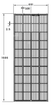 Crossroads Solar - Solarmodul - Crossroads 220W CRS 40-220 - Art. 211485