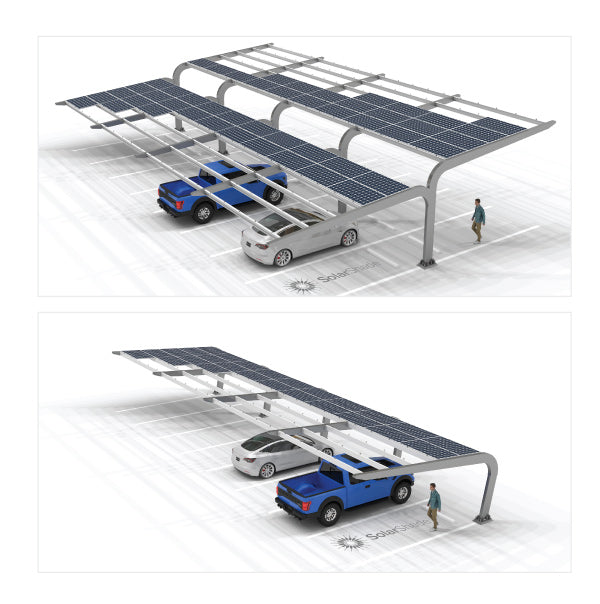 SolarShade - Montagesysteme - Curved Carport Curved Car Shade - Art. 9069