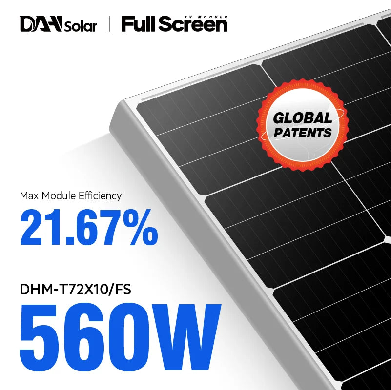 DAH Solar Solarmodul DHM-T72X10/FS 555 - Art. 194846