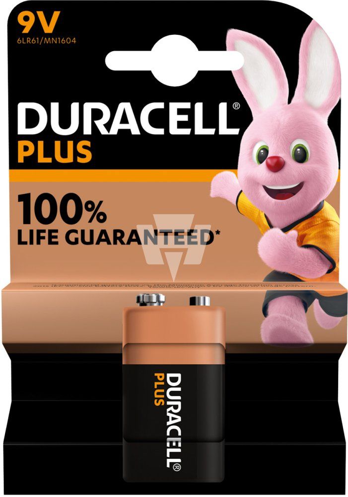 Duracell Plus Alkaline Batterie MN1604 9V (Einzelblister)