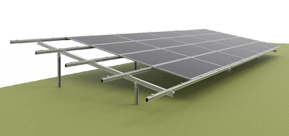 Xiamen Grace Solar New Energy Technology Co., Ltd. - Montagesysteme - Double Column Piling Ground Mounting System Portrait Placement (Aluminum Alloy) - Art. 10071