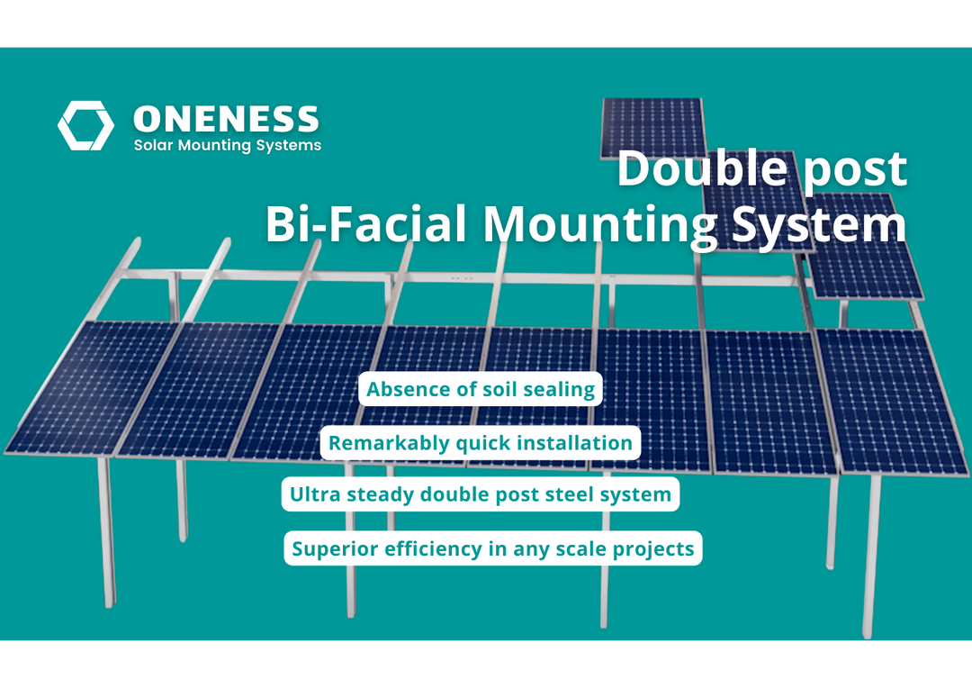 Shanghai Oneness Tech Co., Ltd. - Montagesysteme - Double Post - Bi-Facial Mounting System Double Post - Bi-Facial Mounting System - Art. 10816