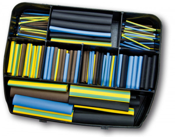 EMC Schrumpfbox 2:1 - 280 Abschnitte braun/blau/schwarz/gelb-grün (VE1)