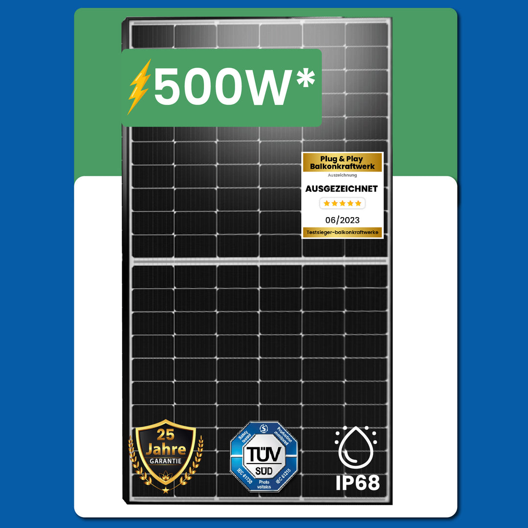 Enprovement GmbH - Solarmodul - EPP Solar
                                                        EPP 500 Watt M10 HIEFF Twin Mono Schwarz / Silber 500 - Art. 219824