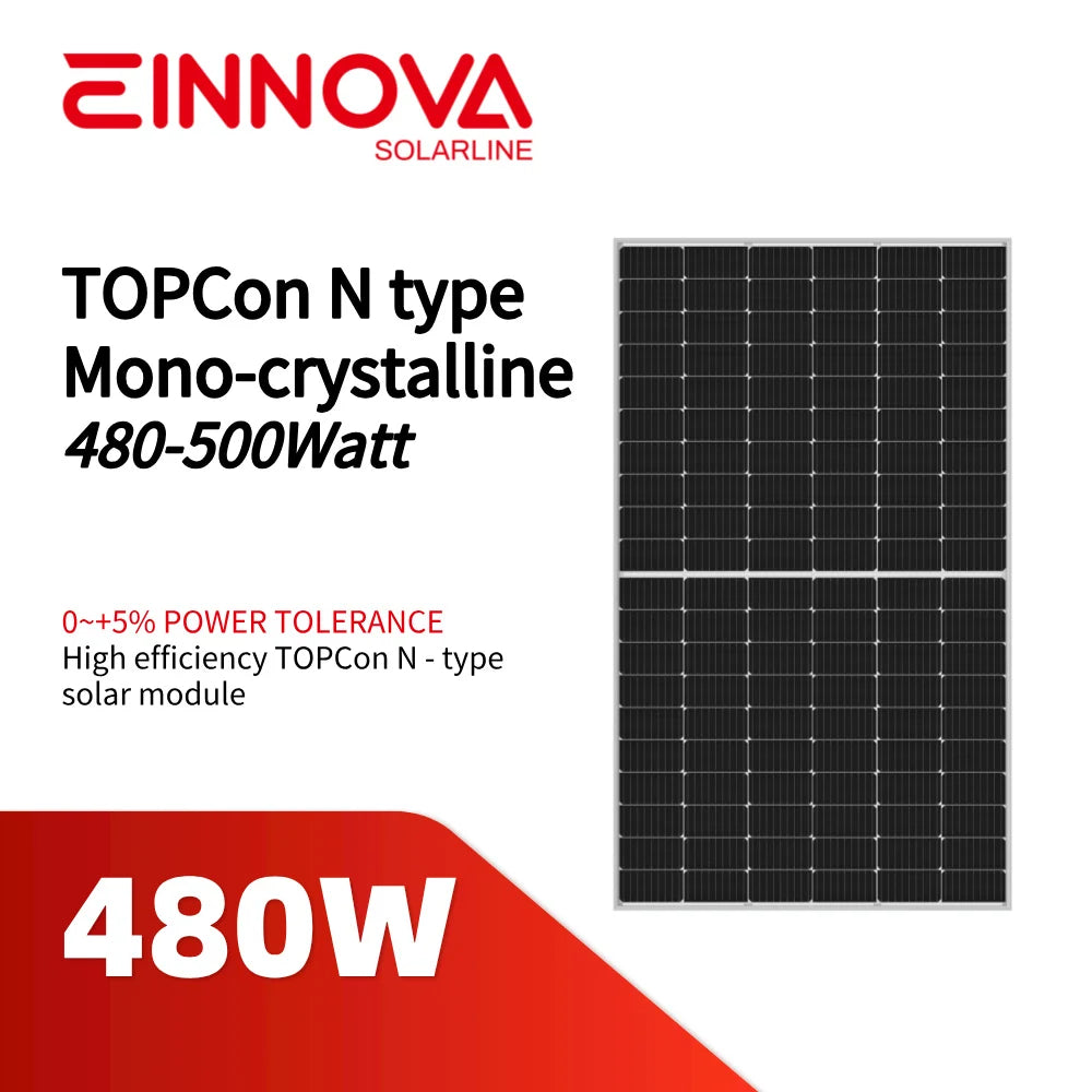 Einnova Solarline Energy Corp. Limited - Solarmodul - ESM 480-500T silver ESM-485T - Art. 223647