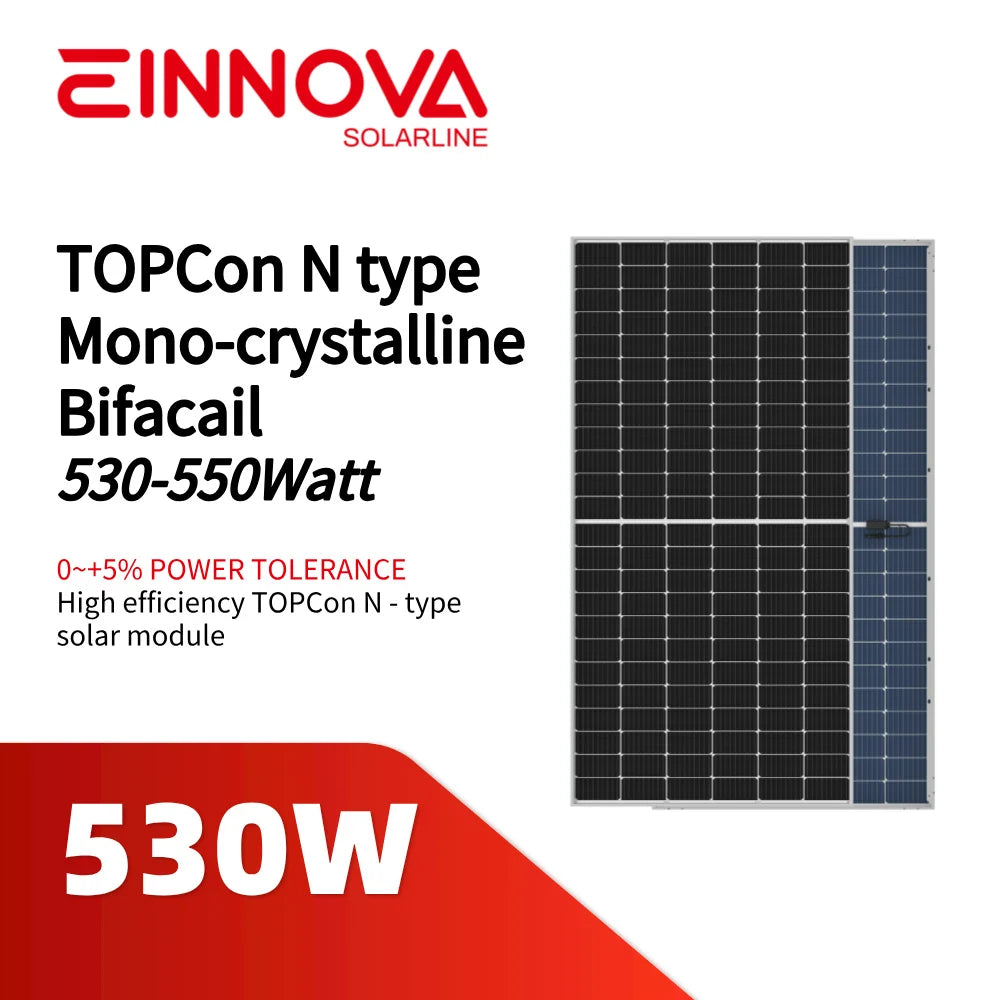 Einnova Solarline Energy Corp. Limited - Solarmodul - ESM 530-550T Bifacial ESM-535T - Art. 218879