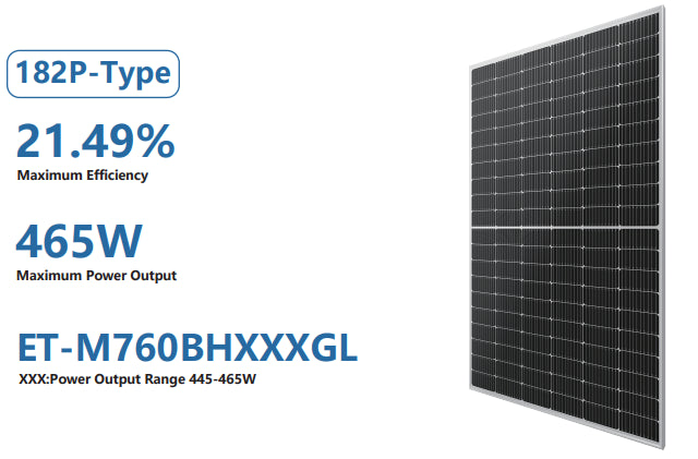 Wuxi Elite Solar Power Holding Pte. Ltd. - Solarmodul - ET-M760BH445-465GL ET-M760BH455GL - Art. 234259