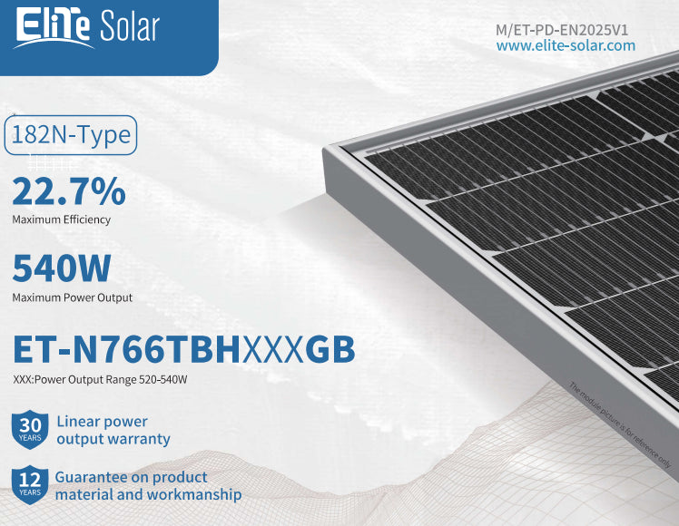 Wuxi Elite Solar Power Holding Pte. Ltd. - Solarmodul - ET-N766TBH520-540GB ET-N766TBH540GB - Art. 234221