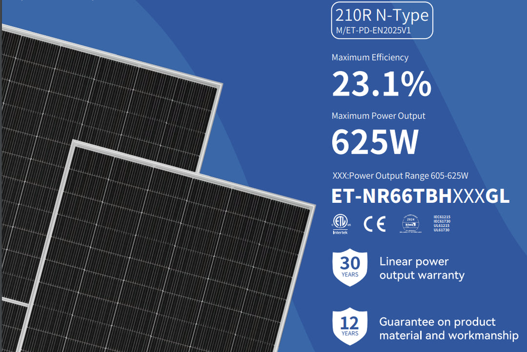 Wuxi Elite Solar Power Holding Pte. Ltd. - Solarmodul - ET-NR66TBH605-625GL ET-NR66TBH615GL - Art. 233855