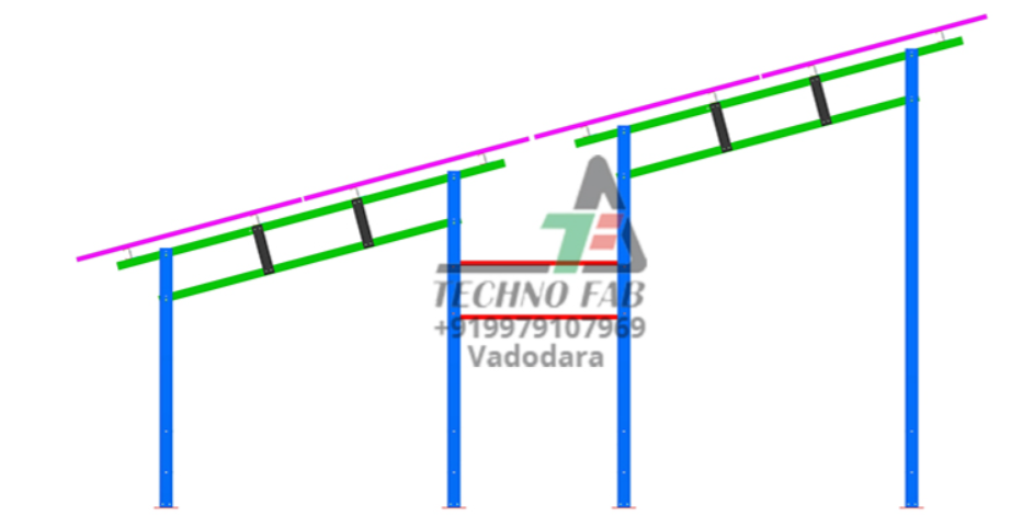 Techno FAB - Montagesysteme - Elevated Double Module Structure 7Ft, Ground Clearance - Art. 10533