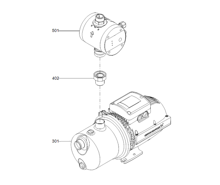 GRUNDFOS Druckerhöhungsanlage JP 4-54 PM1 Art. 99515137