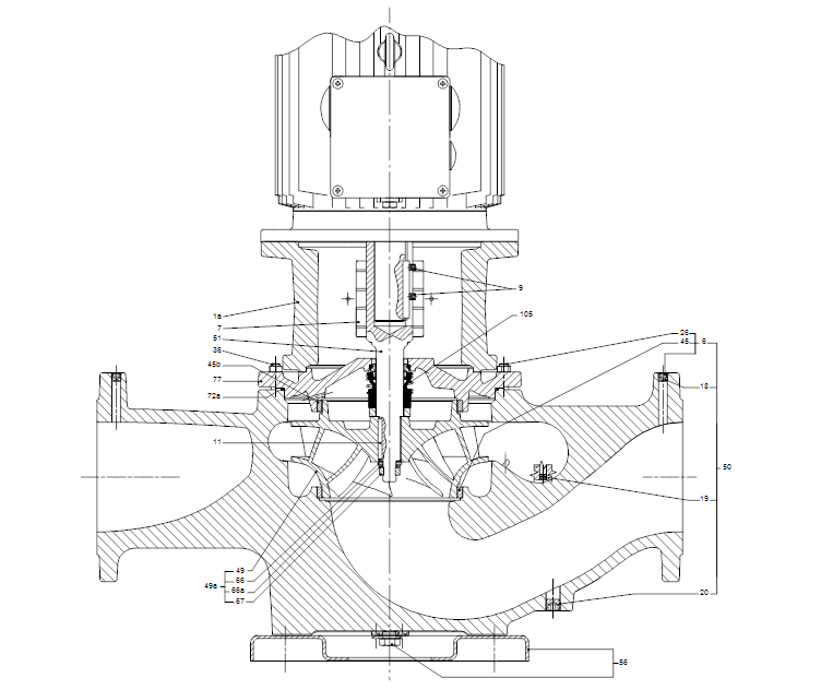 
GRUNDFOS Einstufige Inlinepumpe TP 150-130/4 A-F-A-BQQE-MW3 Art. 96109869

