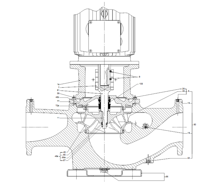 
GRUNDFOS Einstufige Inlinepumpe TP 150-130/4 A-F-A-BQQE-MW3 Art. 96109869

