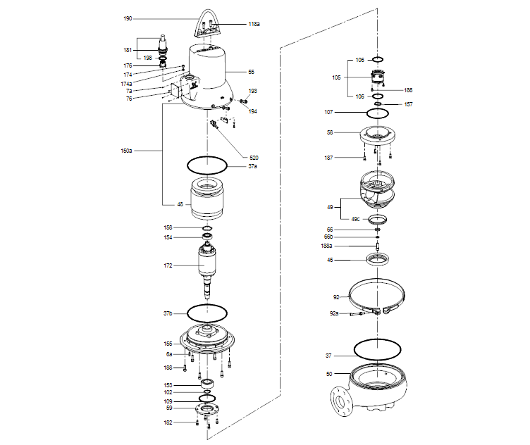GRUNDFOS Doppelpumpenhebeanlage MD1.80.80.22.4.50D /450.SL - Art. 97577859