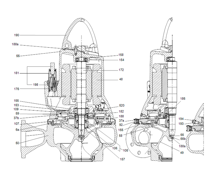 GRUNDFOS Doppelpumpenhebeanlage MD1.80.80.30.4.50D /450.SL - Art. 97577861