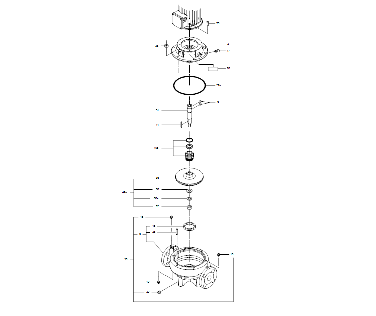 GRUNDFOS Einstufige Inlinepumpe TP 32-100/4 A-F-A-BQQE-DW3 Art. 96384205