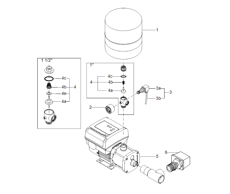 GRUNDFOS Druckerhöhungsanlagen CMBE 5-62 I-U-C-C-G-B Art. 98563727