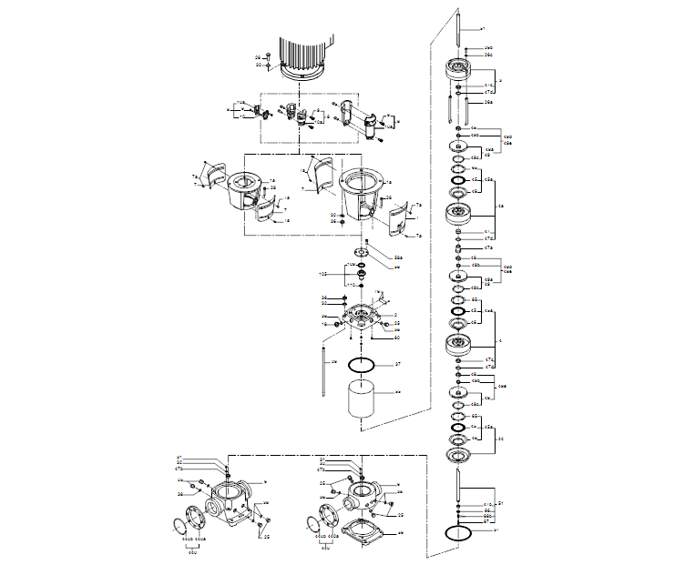 GRUNDFOS Kreiselpumpe CRNE 45-4-2 A-F-A-E-HQQE - Art. 96123439