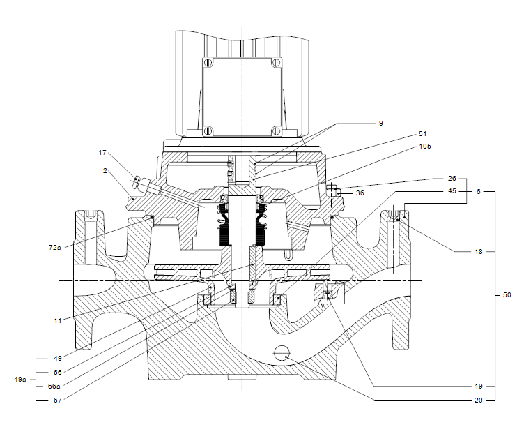 GRUNDFOS Einstufige Inlinepumpe TP 32-100/4 A-F-A-BQQE-DW3 Art. 96384205