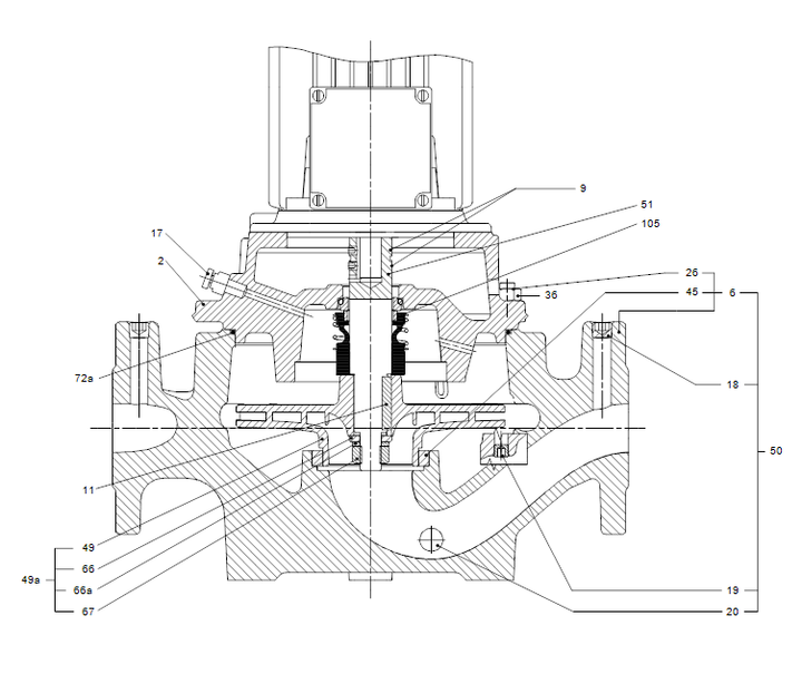 GRUNDFOS Einstufige Inlinepumpe TP 32-100/4 A-F-A-BQQE-DW3 Art. 96384205
