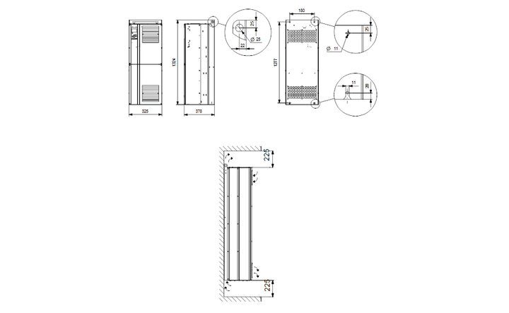 GRUNDFOS Externer Frequenzumrichter CUE3X380-500V IP54 110KWSTO DC - Art. 99616800
