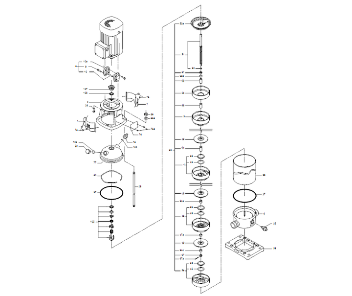 GRUNDFOS Kreiselpumpe CRT 4-22 A-P-A-E-AUUE - Art. 96100841