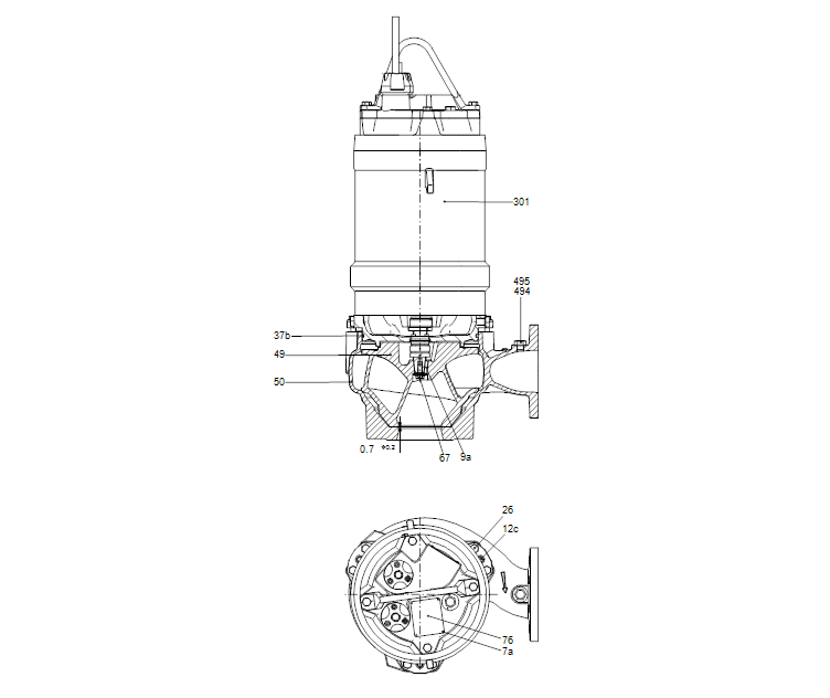 GRUNDFOS Tauchmotorpumpen S1.80.100.200.4.54H.C.271.G.EX.D.615 - Art. 96781851