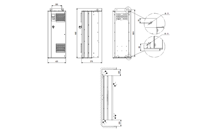 GRUNDFOS Externer Frequenzumrichter CUE 3X380-500V IP54 200KW - Art. 99616779
