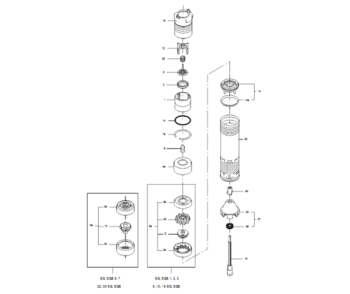 GRUNDFOS Unterwasserpumpen SQ 3-55 - Art. 96510206