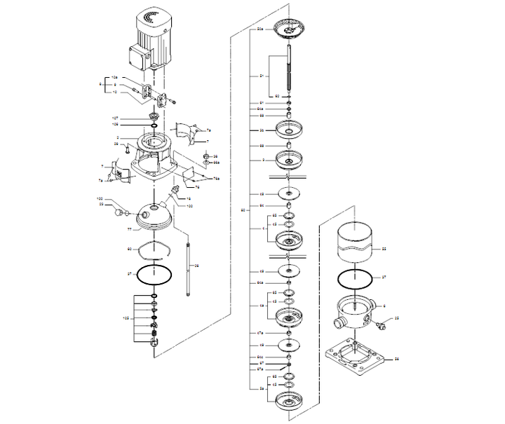 GRUNDFOS Kreiselpumpe CRT 2-26 A-P-A-E-AUUE - Art. 96100316