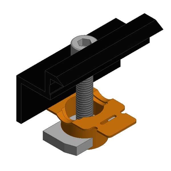 GSE INTEGRATION - GROUND SYSTEM - ETRIER SIMPLE NOIR 35 mm - Sachet 10 pcs - ES_NOIR_30