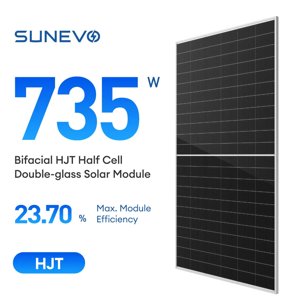 SunEvo Solar Co., Ltd. - Solarmodul - Evo6N SE6-66HBD 700-735W Bifacial HJT Solar Panel SE6-66HBD 720W - Art. 193687