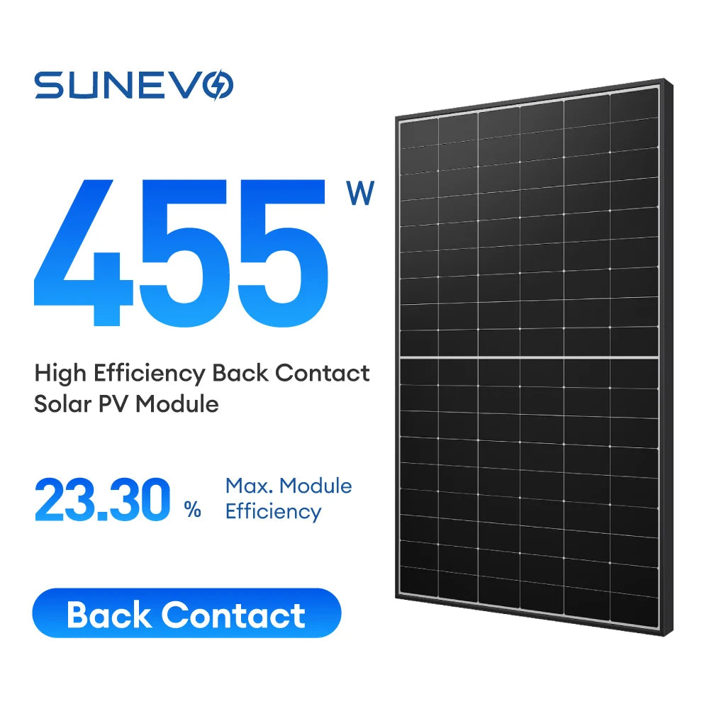 SunEvo Solar Co., Ltd. - Solarmodul - EvoB SE5-54HBC 420-455W Normal/Ultra Black Back... SE5-54HBC 450W - Art. 213450