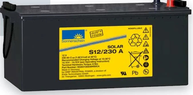Exide Technologies S.A.S. - Speicher - Sonnenschein SOLAR S12/230 A - Art. 340