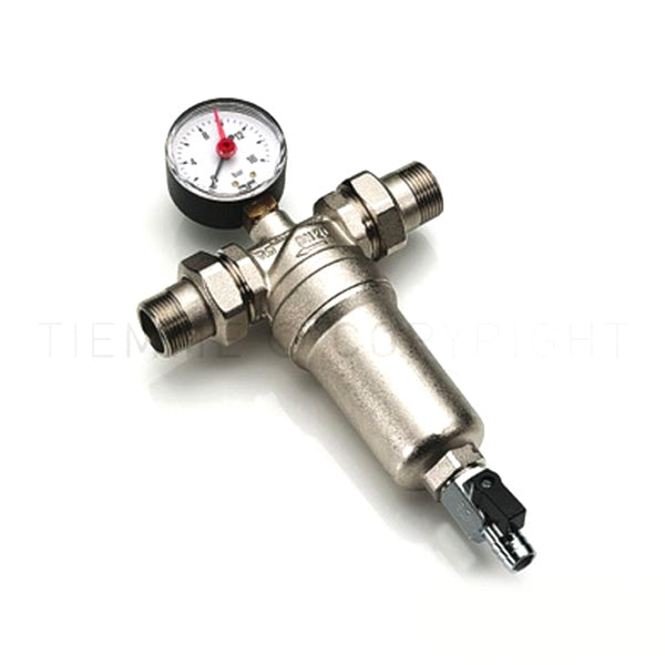 Tiemme 1" selbstreinigender vernickelter Filter mit Messingbecher 3130004