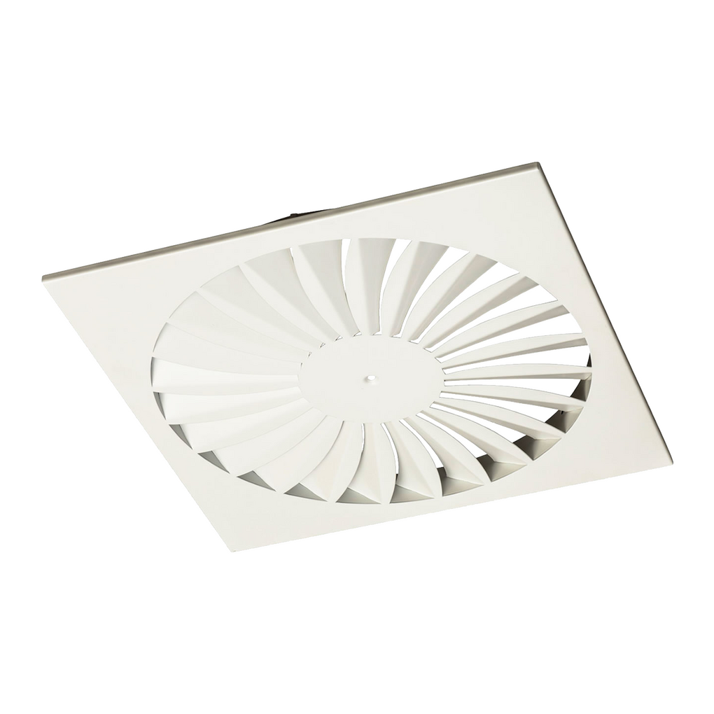 Solid Air RRBMOA 550 595mm D=250 RAL9010 – Deckengitter (Drallauslass flach), Art.-Nr. 8201000083