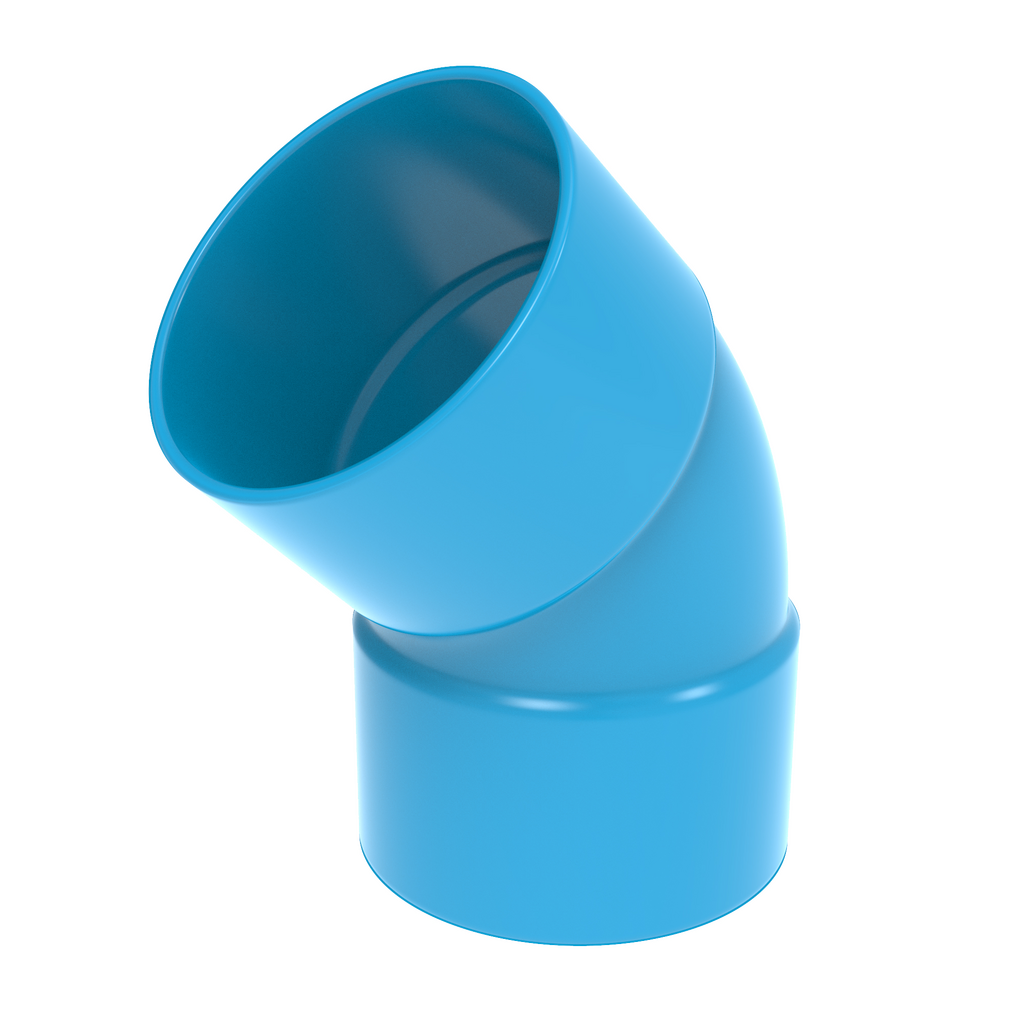 Wavin PVC Vent. Bogen 45° BL 80 M/M – Bogen (Kunststoff-Einbaukanal), Art.-Nr. 5120000206