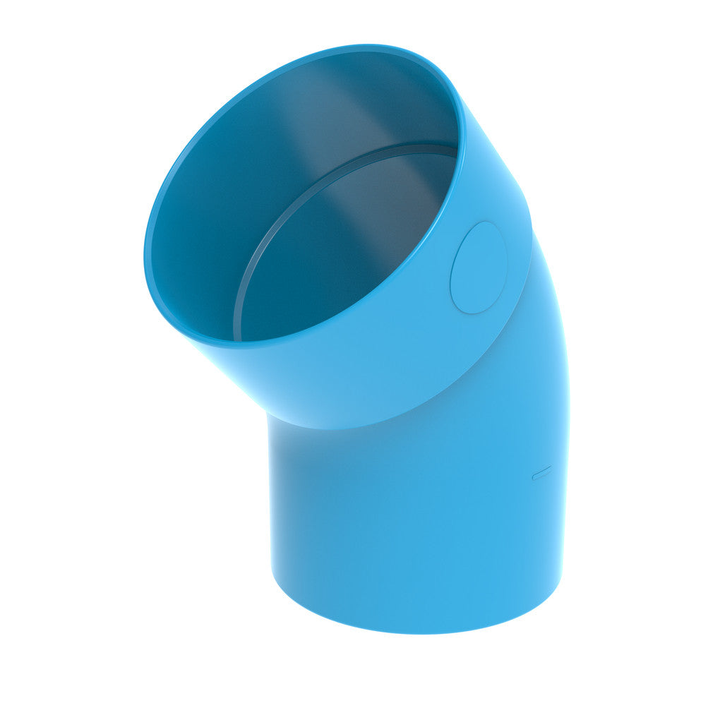 Wavin PVC Vent. Bogen 45° BL 125 M/S – Bogen (Kunststoff-Einbaukanal), Art.-Nr. 5120000258