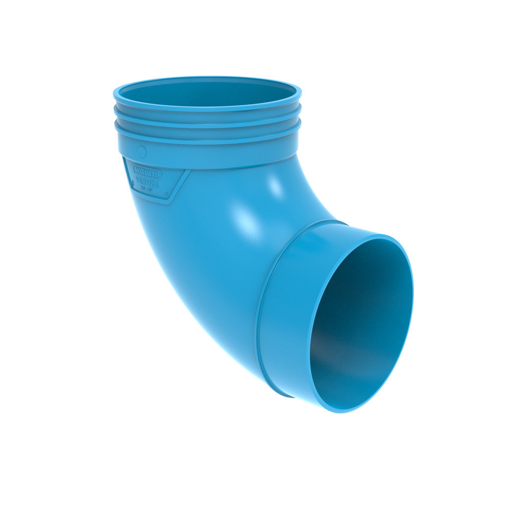 Wavin PVC Vent. Bogen 90° BL 125 M/S – Bogen (Kunststoff-Einbaukanal), Art.-Nr. 5120000260