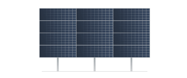 Solarics Aufständerung für Freiflächen-Solaranlagen - horizontal - Komplett-SET - sofort lieferbar für 12 Module