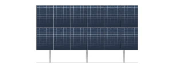 Solarics Aufständerung für Freiflächen-Solaranlagen - vertikal - Komplett-SET - sofort lieferbar für 12 Module