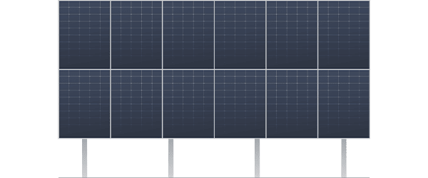 Solarics Aufständerung für Freiflächen-Solaranlagen - vertikal - Komplett-SET - sofort lieferbar für 12 Module