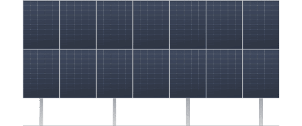 Solarics Aufständerung für Freiflächen-Solaranlagen - vertikal - Komplett-SET - sofort lieferbar für 14 Module