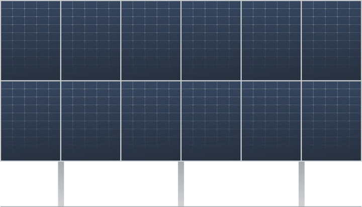 Solarics Aufständerung für Freiflächen-Solaranlagen - vertikal - Komplett-SET - sofort lieferbar für 8 Module